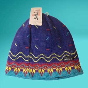 NWT Smiley Colorful Southwestern Aztec Print Knit Beanie Hat Unisex